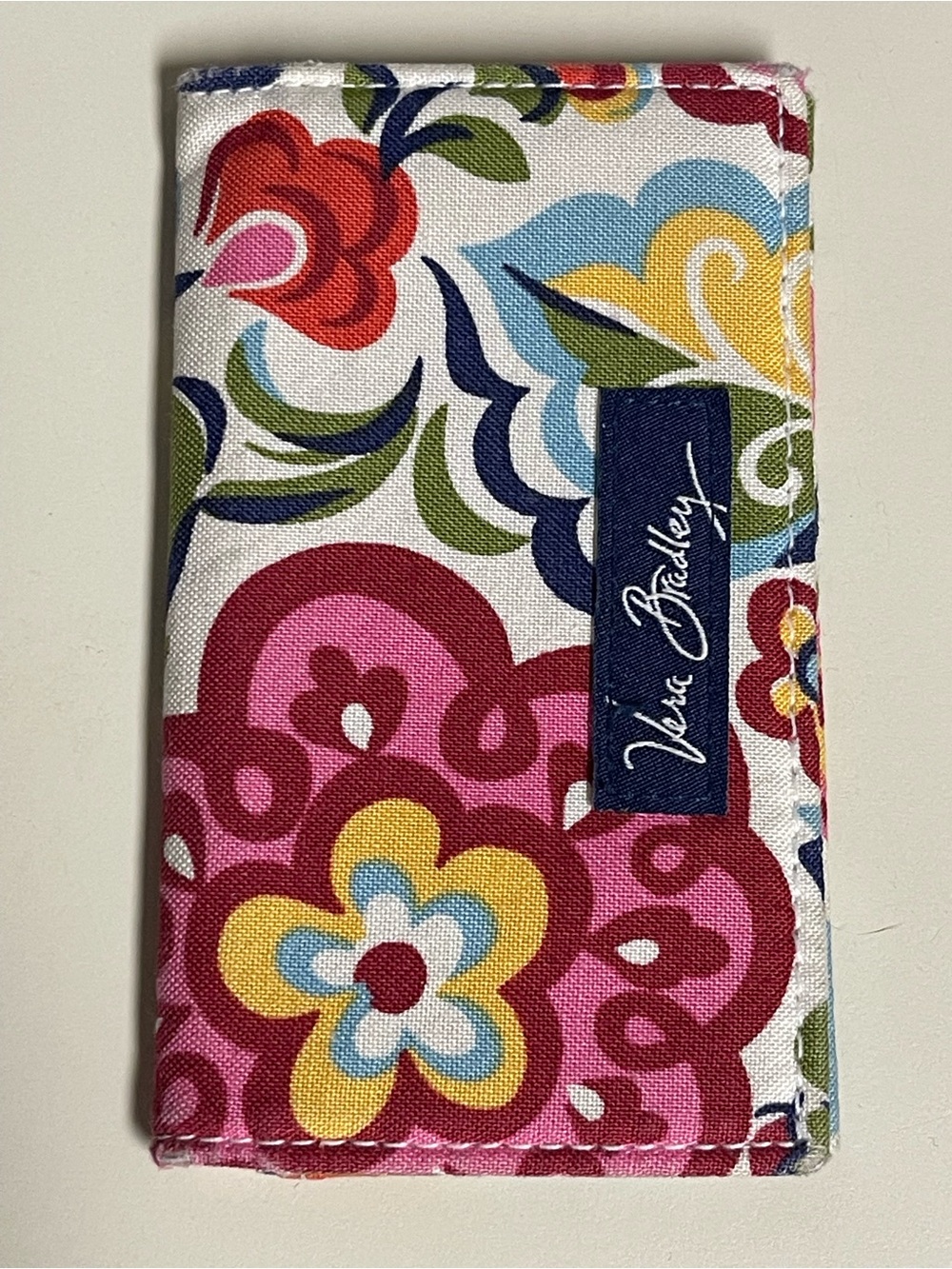 Vera Bradley Pink Red Yellow Blue Green Floral Card Sleeve